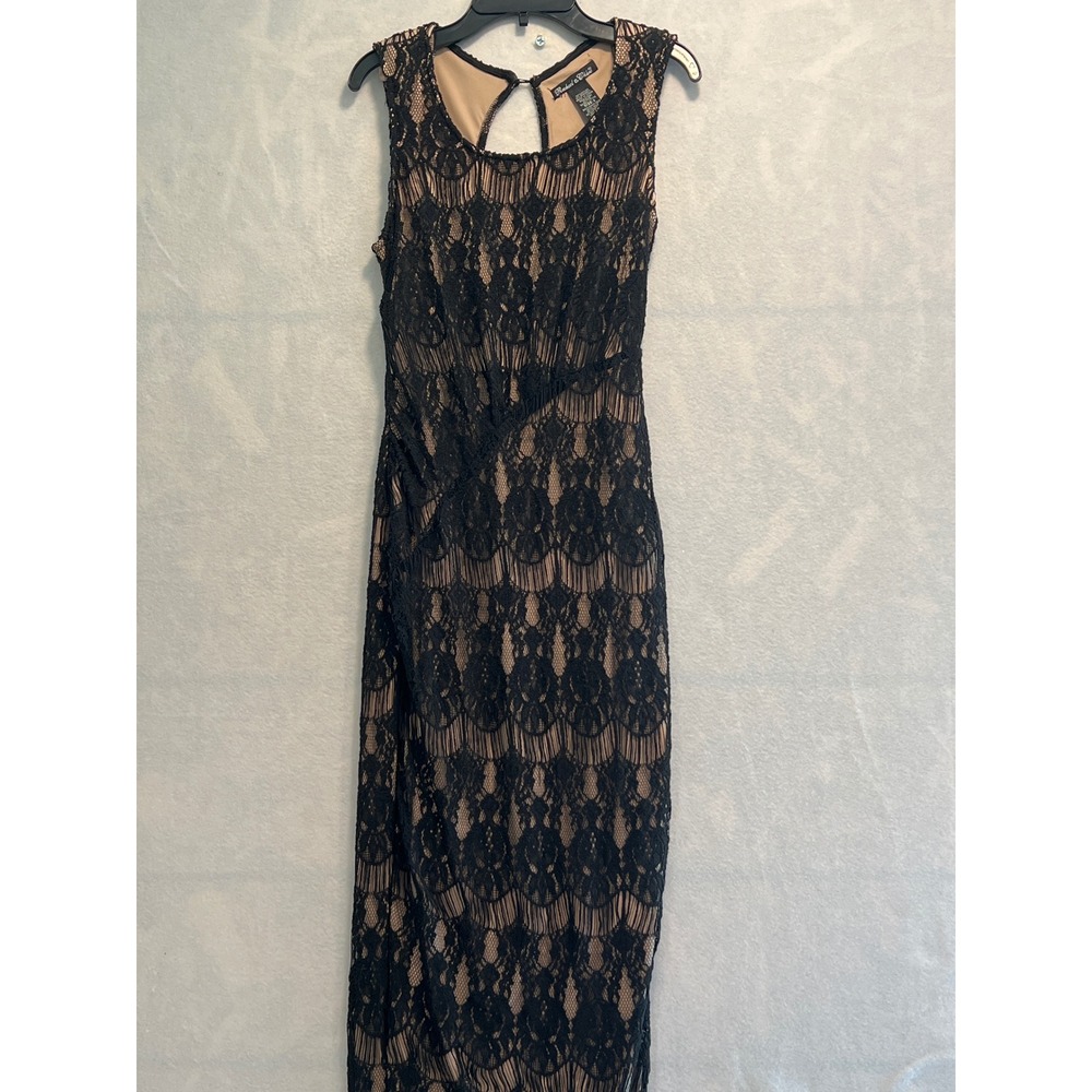 Rachael‎ & Chloe Black Lace Sleeveless Maxi Dress - Elegant Evening Gown